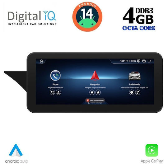 Digital IQ Ηχοσύστημα Αυτοκινήτου για Mercedes-Benz E Class C207 2009-2012 (Bluetooth/USB/AUX/WiFi/GPS/Apple-Carplay/Android-Auto) με Οθόνη Αφής 10.25"