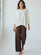 Women's Short Sleeve Blouse White