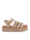 Sandale Damă Flatform Maro