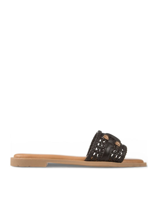 Damen Flache Sandalen Schwarz