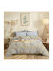 Cokitex Marta Blot Set Bed Sheets Double 205x260cm Gold 4 Pieces