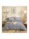 Cokitex Marta Eden Set Bed Sheets Double 205x260cm Gray 4 Pieces