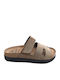 Leather Women's Anatomic Flat Sandals Brown