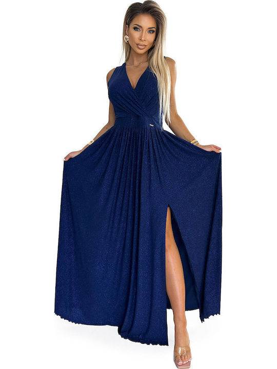 Numoco Maxi Abendkleid mit Tränen Marineblau