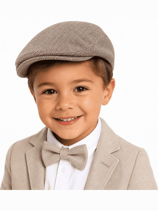 TakTakBaby Kids' Fabric Brown Beret Hat