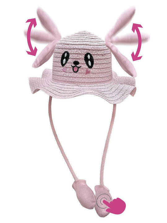 Summertiempo Kids' Straw Pink Hat