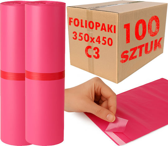 Pink Courier Bags C3 350x450mm 100 Pcs
