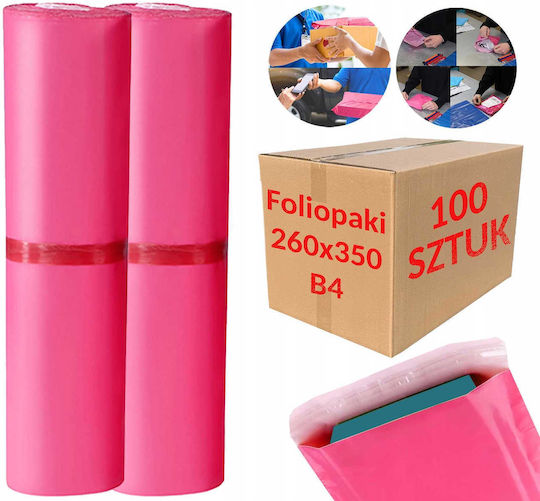 Pink Courier Bags B4 260x350mm 100 Pcs