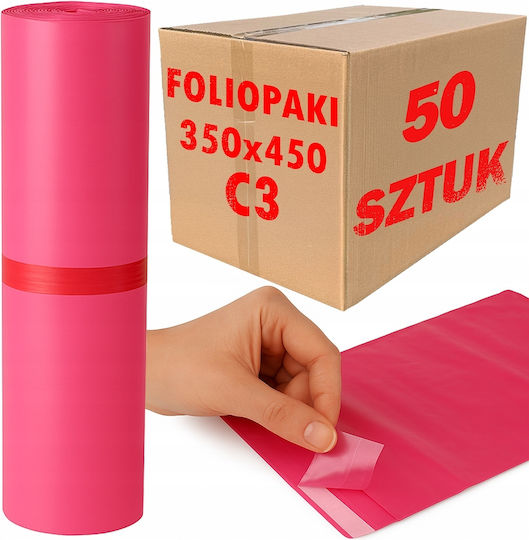 Pink Courier Bags C3 350x450mm 50 Pcs