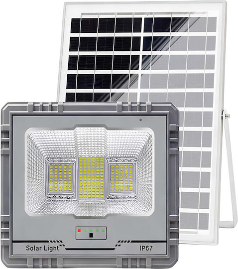 Avizar LED Соларен Прожектор 13W IP67 Батерия 15Ah Панел 15W Сив