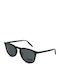 Serengeti Delio Large Male Sunglasses With Black Horn-Rimmed Frame And Black Polarized Mirror Lens SS818006