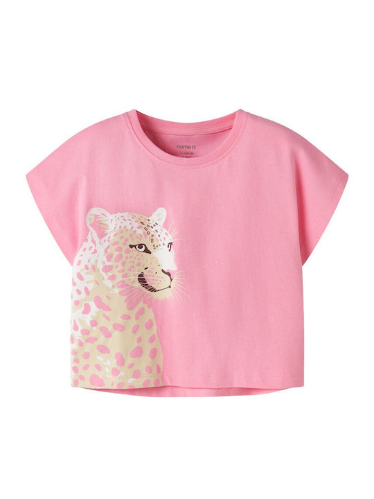 Name It Kids Crop Top Pink Tiger