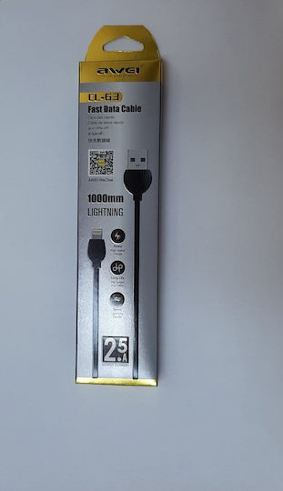 Awei USB-A zu Lightning Kabel Blau CL-63AWEI