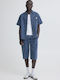 Short Sleeve Denim Shirt Blue Denim