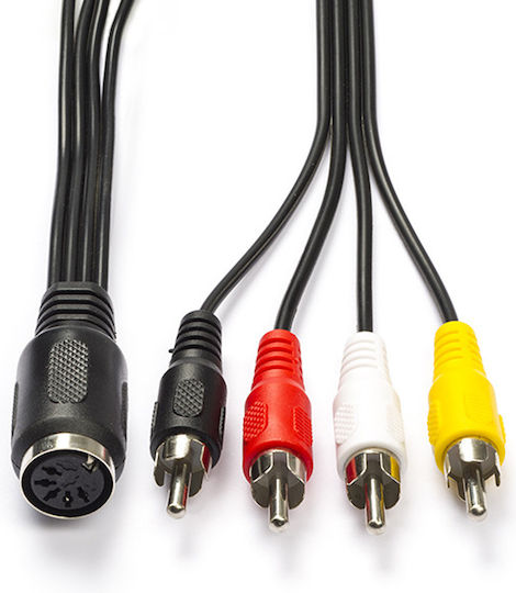 Nedis RCA Male - RCA Male Cable 0.2m CAGL20475BK02 1 Piece
