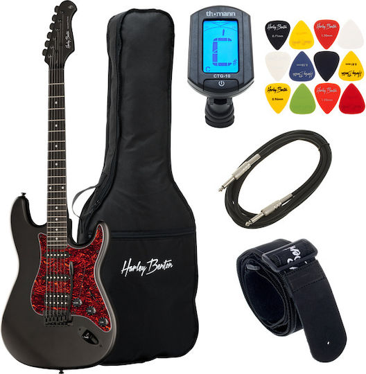 Harley Benton St-20hss Sbk Standard Set Electric Guitar with S Pickups Arrangement