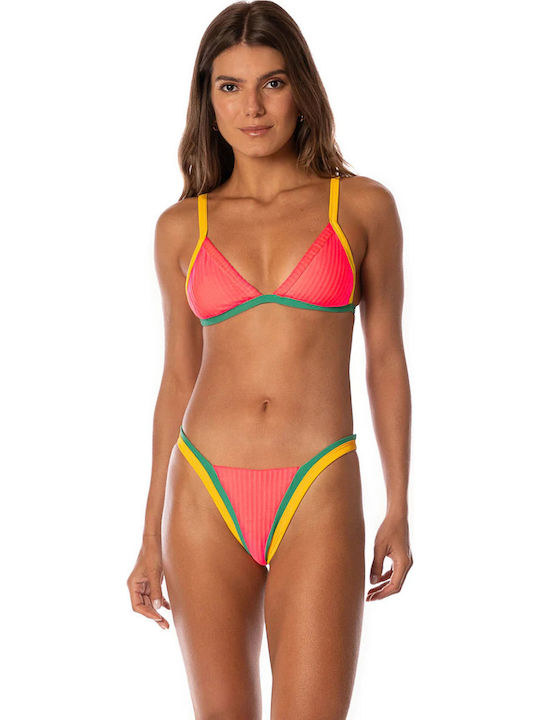 Maaji Flame Coral Bikini Set with Padding Floral Coral