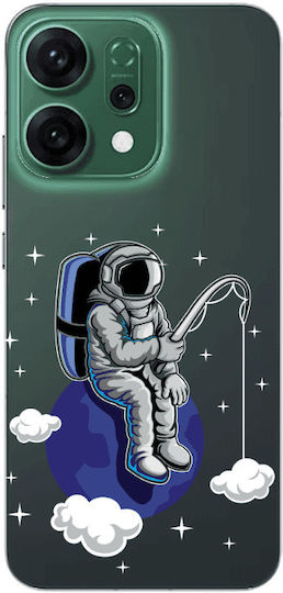 Oppo Reno 14 Fishing Space Transparent Silicone TPU Mobile Phone Case