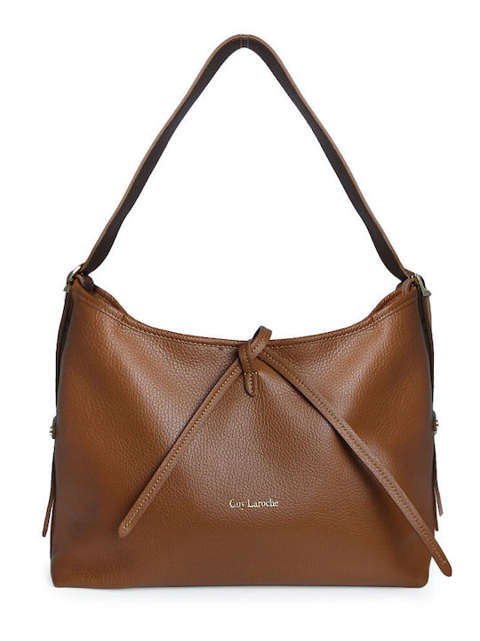 Guy Laroche Leather Women's Shoulder Bag Tabac