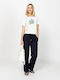 Damen Stoffhose Navy