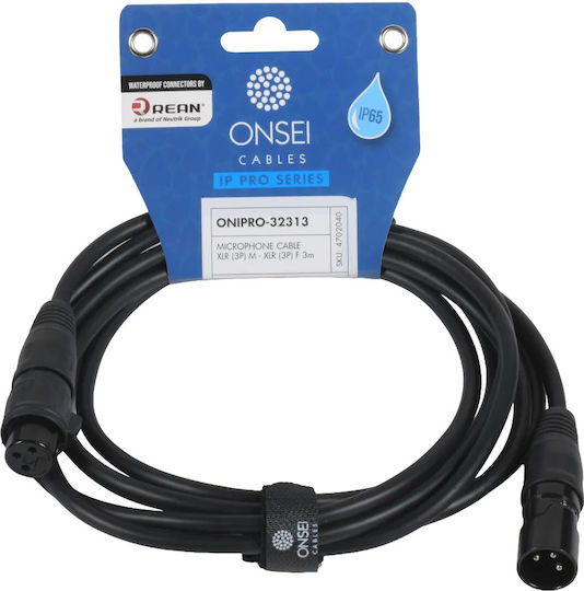 Onsei Cable XLR male - Μαύρο 3m MAS4702040