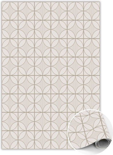 Tulup Геометрични кръгове Правоъгълен килим Жълт 80x120cm