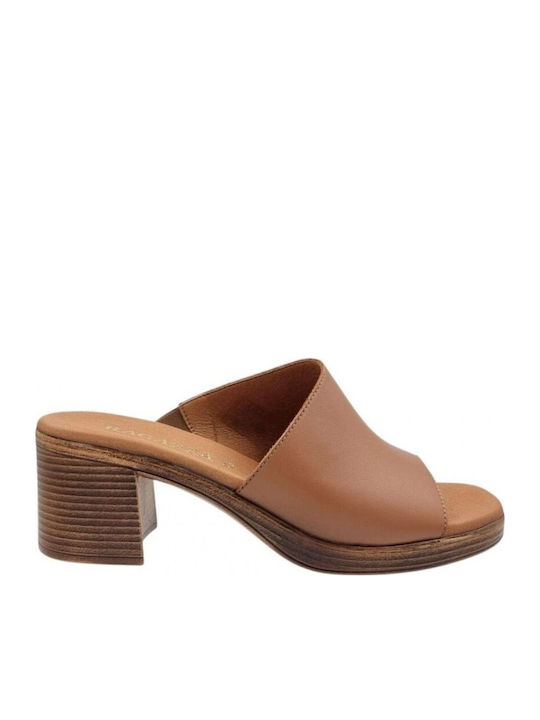 Ragazza Δερμάτινα Mules με Χοντρό Χαμηλό Τακούν...