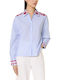 Long Sleeve Women's Shirt Red Striped