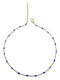 Silver And More Gold Plated Stainless Steel Anklet Chain Blue 22cm 224191306142