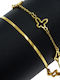 Silver And More Gold Plated Stainless Steel Anklet Chain 22cm
