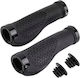 Set 2 Bicycle Grips Rubber Black