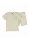 Kids Set with Shorts Summer 2 Pieces Beige