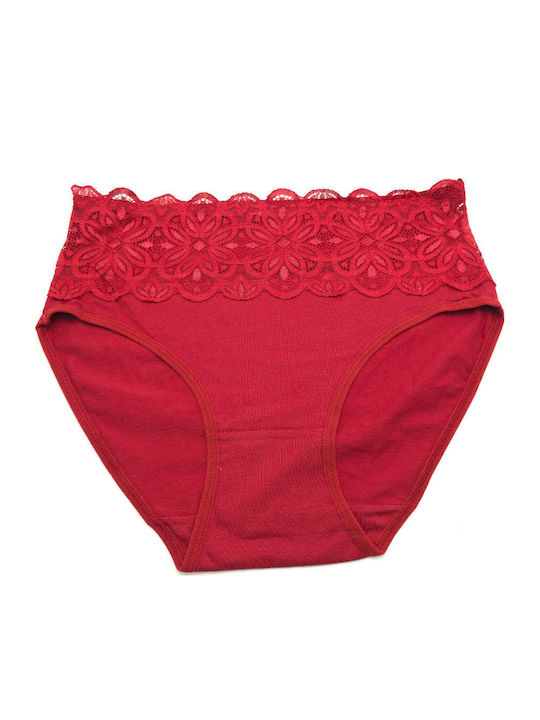 Hana Slip Bumbac Pentru Femei Cu Dantelă Bordo ...