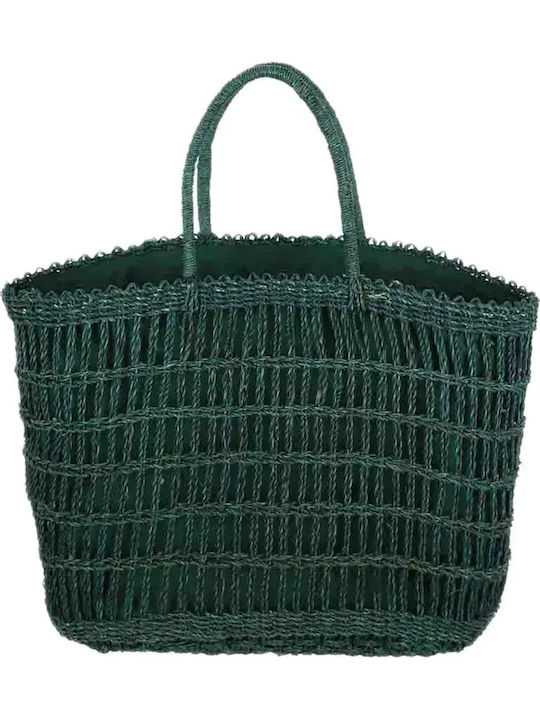 FMS Geantă De Plajă Din Wicker Verde