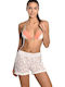 Jeannette Lingerie Γυναικείο Σορτσάκι Παραλίας άσπρο-ζαχαρί