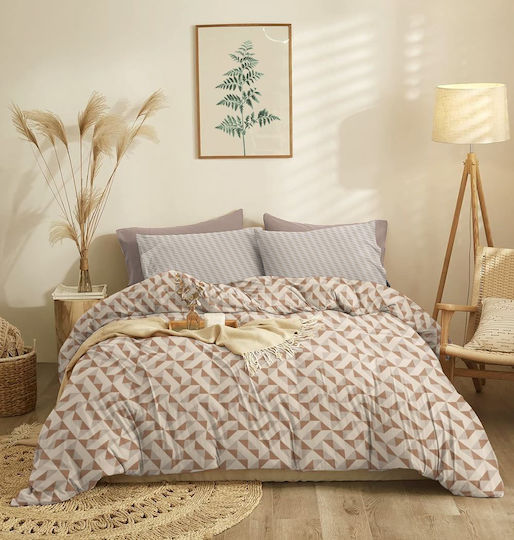 Cokitex Marta Mira Σετ Μαξιλαροθήκες με Φάσα Brown 50x70εκ.