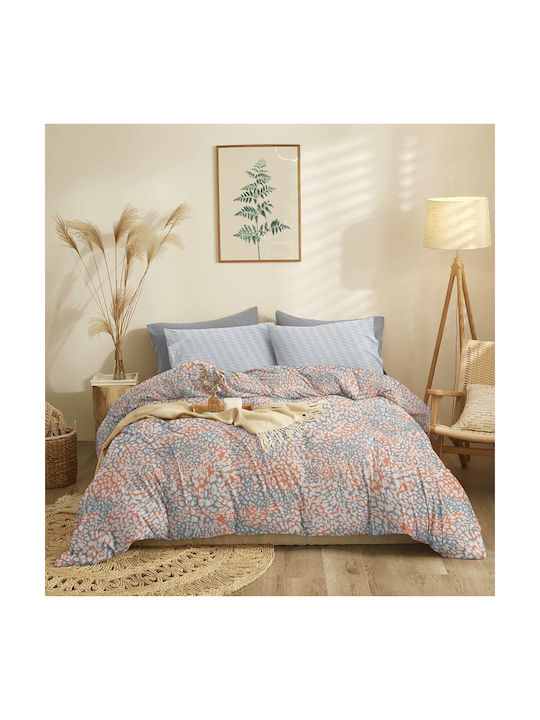Cokitex Marta Blot Σετ Μαξιλαροθήκες με Φάσα Apricot 50x70εκ.