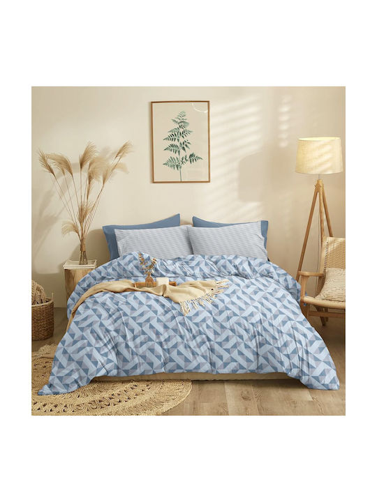 Cokitex Marta Mira Σετ Μαξιλαροθήκες με Φάσα Blue 50x70εκ.