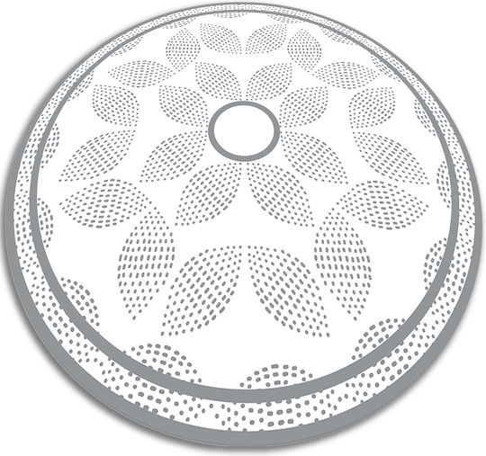 Tulup Round Kitchen Mat Gray 90cm