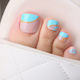 Set 24 Summer Turquoise Toe Nails