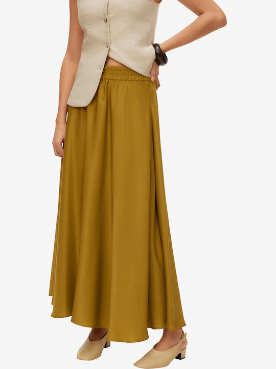 Vero Moda Ψηλόμεση Maxi Φούστα Κλος Olive