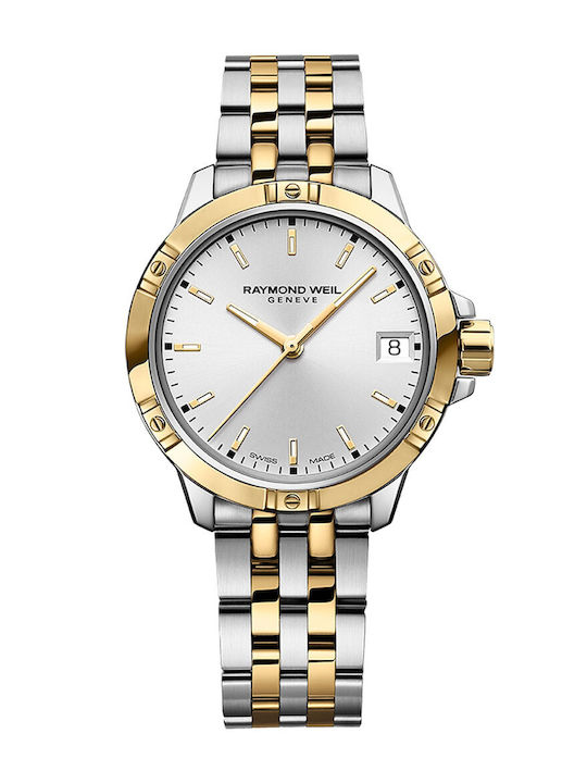 Raymond Weil Tango Γυναικείο Ρολόι Μπαταρίας με Ασημί Μεταλλικό Μπρασελέ