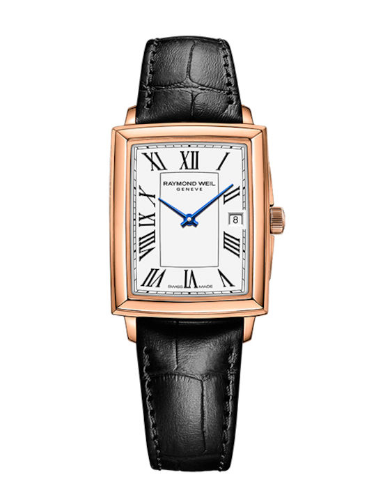 Raymond Weil Toccata Γυναικείο Ρολόι 22.6mm Μπαταρίας με Μαύρο Δερμάτινο Λουράκι