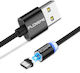 Магнитен LED USB 2.0 Кабел USB-C Мъжки - USB-A 1m CC-00937-OEM