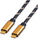 Roline USB 4 Video Kabel USB-C männlich - USB-C 100W Gold 2m 11.02.9039-10