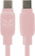 Blue Eagle Be-dc3in1-06 Tpe Fast Charging Cable 65w 3 In 1 Type C - Type C / Lightning 1m Pink