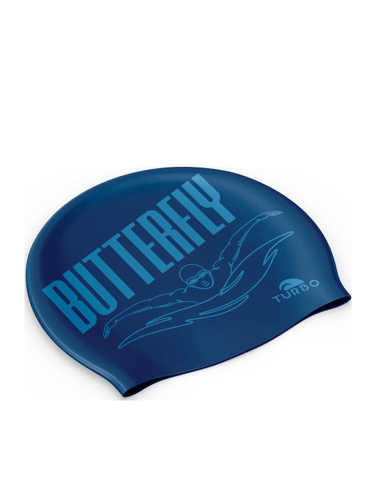 Turbo Silicone Cap Butterfly Σκουφάκι Κολύμβησης Σιλικόνης Turbo Blue