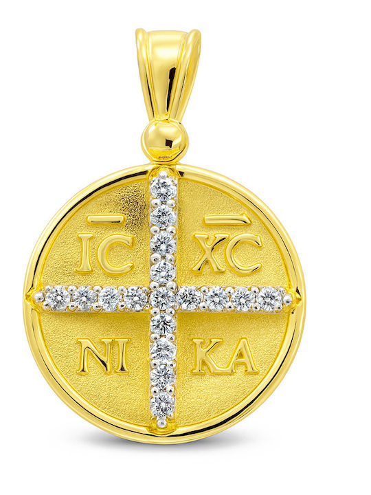 Daskalakis Kinder Amulet Daskalakis Doppeltes Muster mit Kette Konstantin-Münze aus Silber 56232