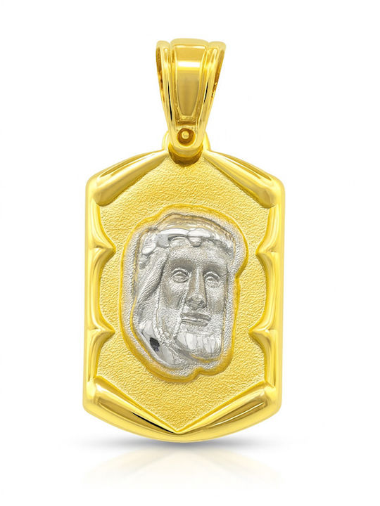 Daskalakis Kinder Amulet Daskalakis Beidseitig mit Kette mit Jesus Christus aus Silber 56236