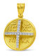 Daskalakis Kinder Amulette Doppelseitiger Konstantin-Münze Anhänger aus Silber 56230
